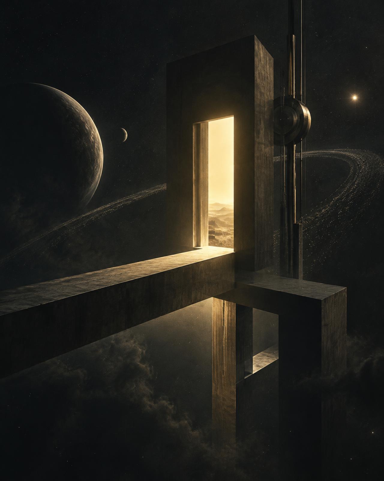 A cinematic landscape inspired by a book